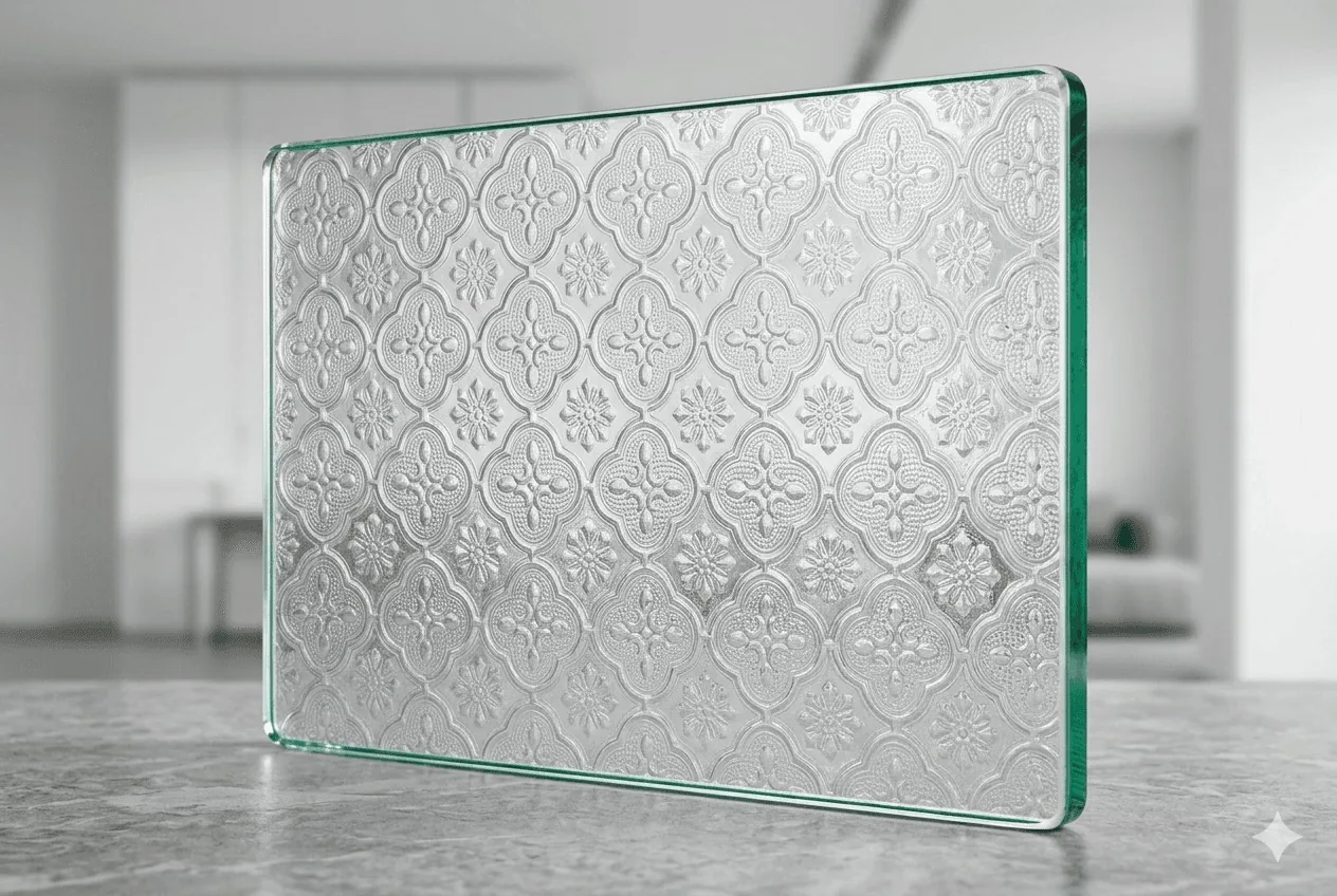 Verre imprime decoratif avec motifs personnalises