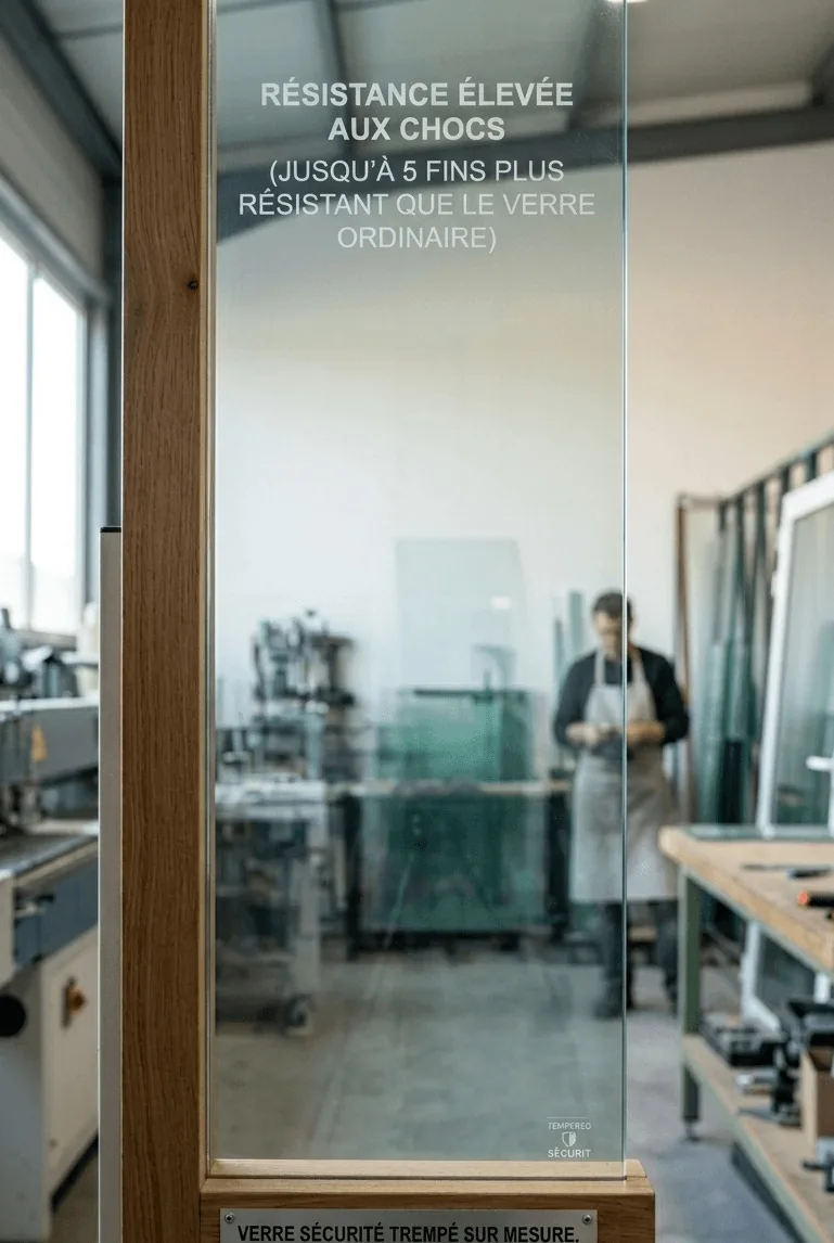 Verre Securit sur mesure avec perçages