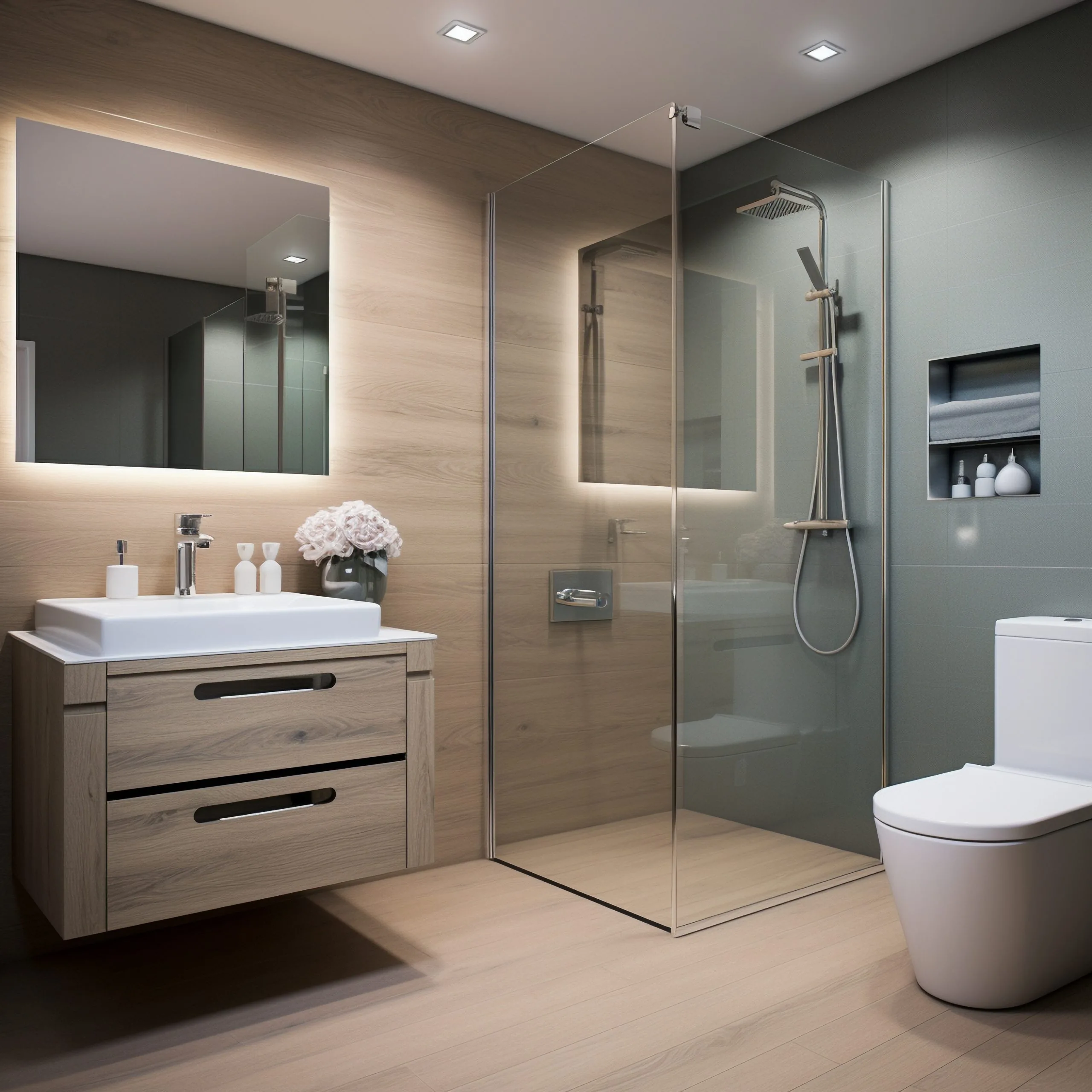 Paroi de douche en verre sur mesure