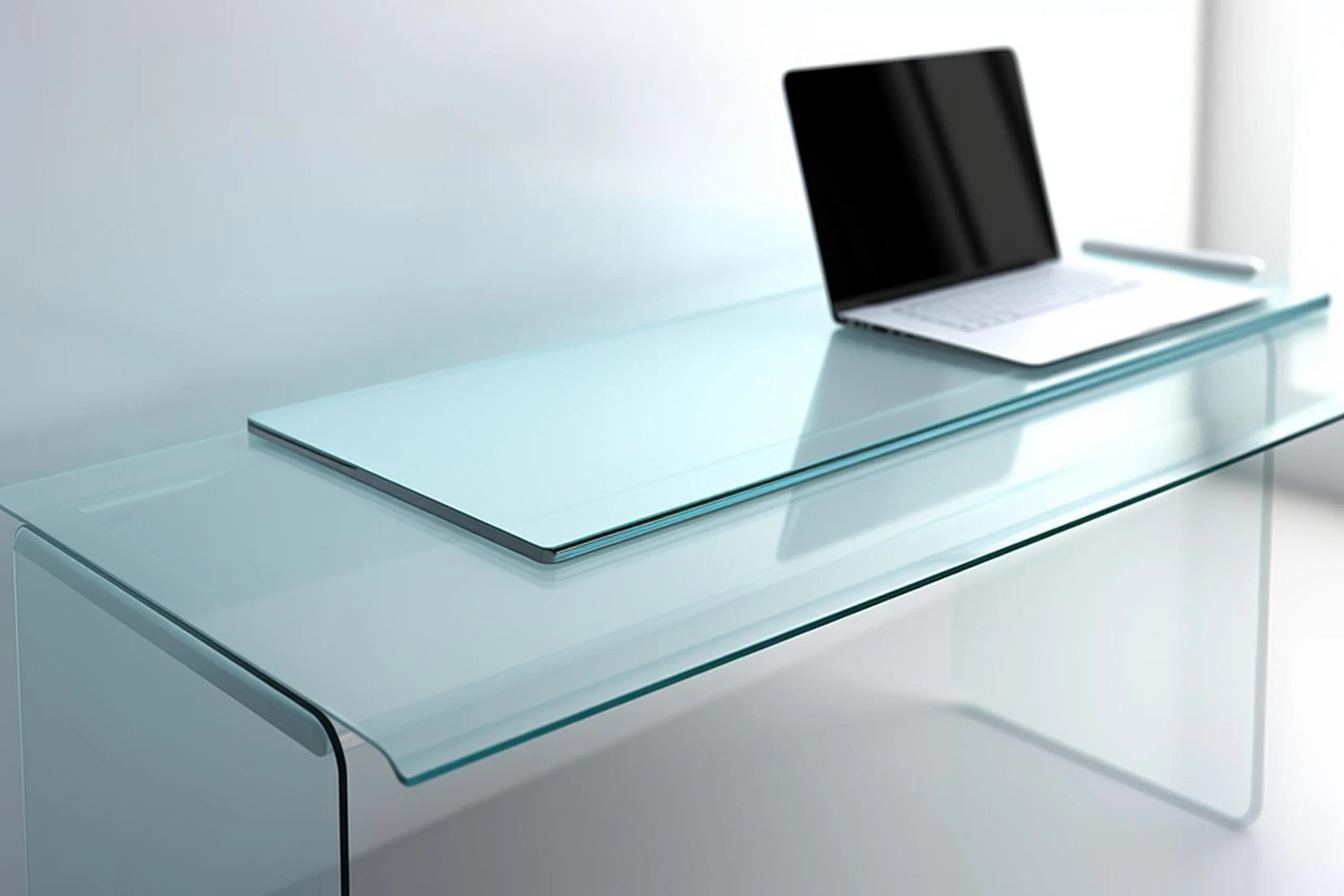 Plateau en verre pour bureau