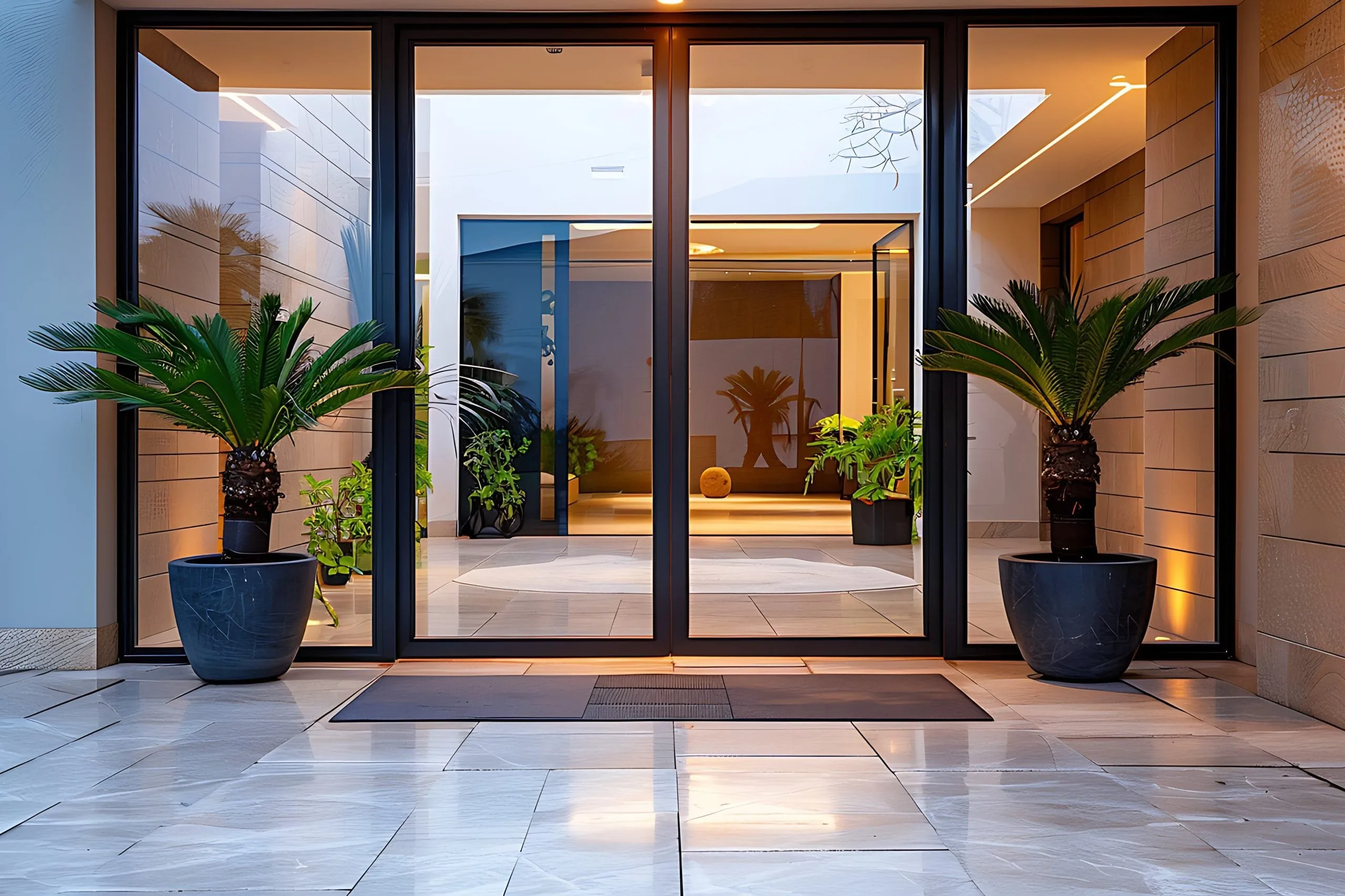 Porte d'entrée vitrée sur mesure